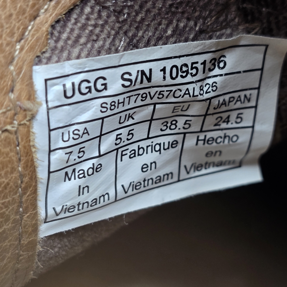 UGG  Pax Hidden Wedge  Boots Women's Size 7.5 Suede Brown Waterproof 1095136 - Picture 4 of 12